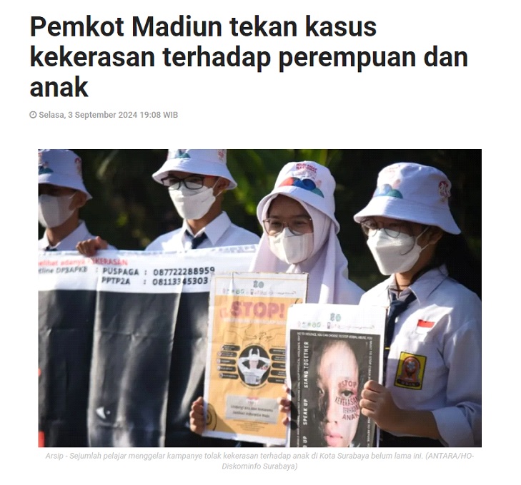 Pemkot Madiun Tekan Kasus Kekerasan Terhadap Perempuan dan Anak