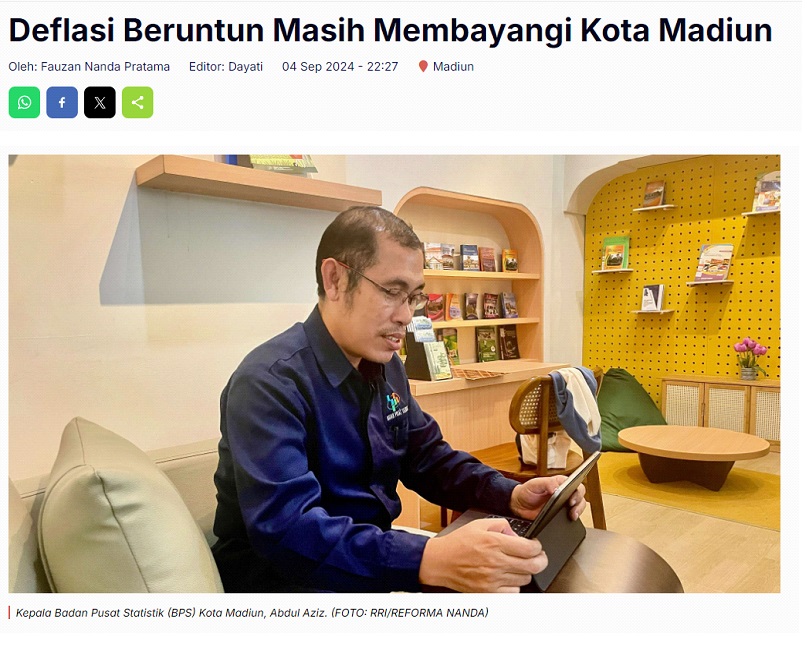 Deflasi Beruntun Masih Membayangi Kota Madiun