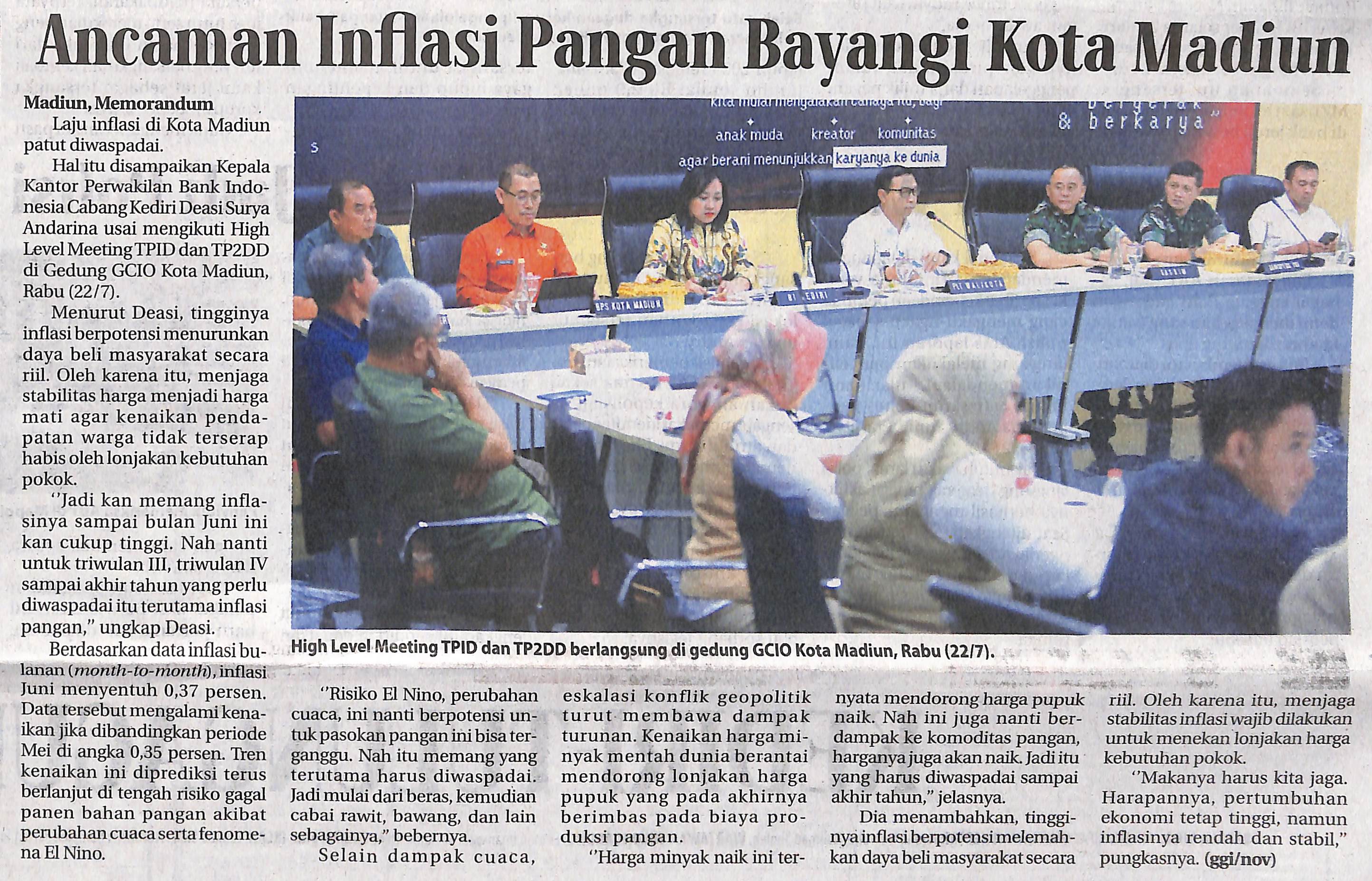 Ancaman Inflasi Pangan Bayangi Kota Madiun