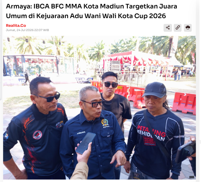 Armaya: IBCA BFC MMA Kota Madiun Targetkan Juara Umum di Kejuaraan Adu Wani Wali Kota Cup 2026