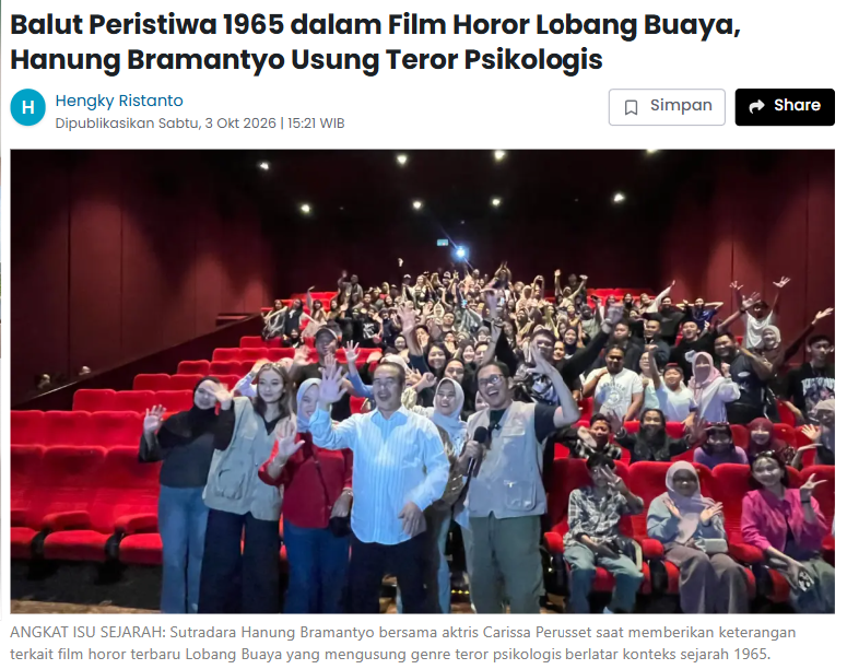 Balut Peristiwa 1965 dalam Film Horor Lobang Buaya, Hanung Bramantyo Usung Teror Psikologis
