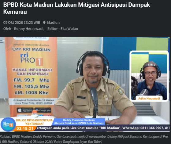 BPBD Kota Madiun Lakukan Mitigasi Antisipasi Dampak Kemarau