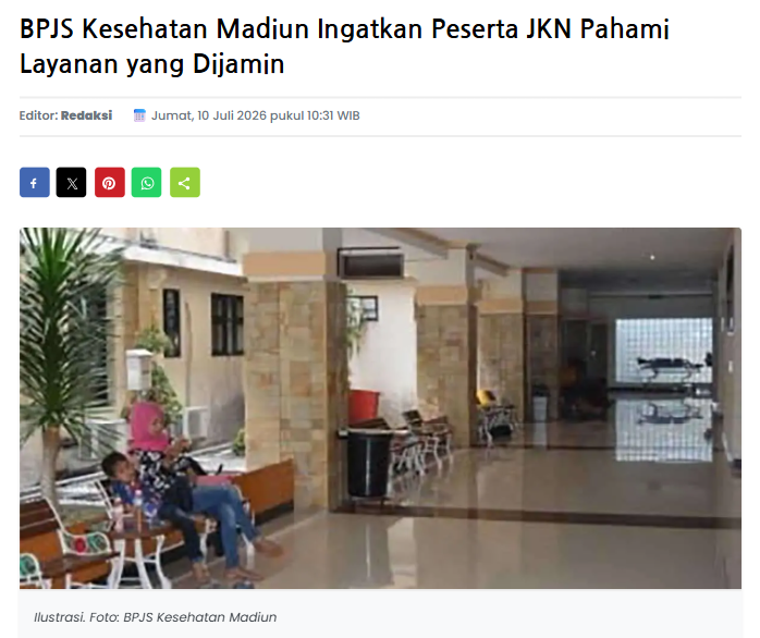 BPJS Kesehatan Madiun Ingatkan Peserta JKN Pahami Layanan yang Dijamin