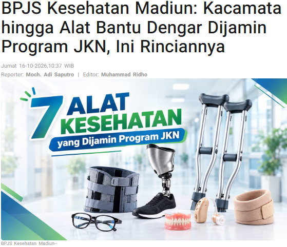BPJS Kesehatan Madiun: Kacamata hingga Alat Bantu Dengar Dijamin Program JKN, Ini Rinciannya