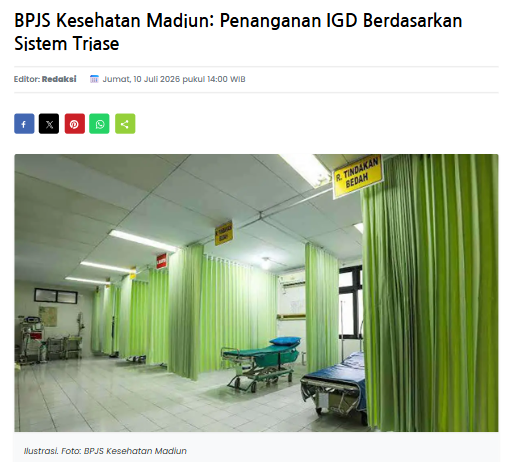 BPJS Kesehatan Madiun: Penanganan IGD Berdasarkan Sistem Triase
