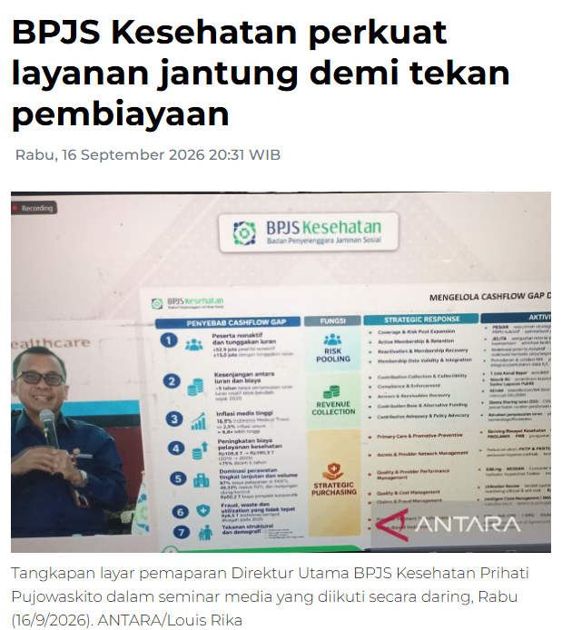 BPJS Kesehatan perkuat layanan jantung demi tekan pembiayaan