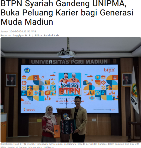 BTPN Syariah Gandeng UNIPMA, Buka Peluang Karier bagi Generasi Muda Madiun
