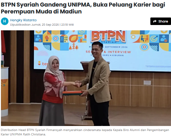 BTPN Syariah Gandeng UNIPMA, Buka Peluang Karier bagi Perempuan Muda di Madiun