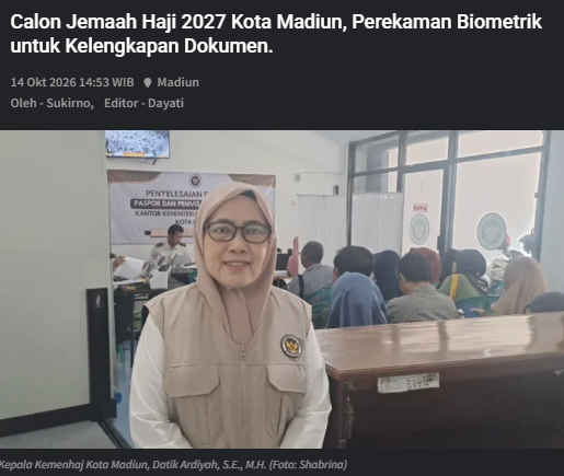 Calon Jemaah Haji 2027 Kota Madiun, Perekaman Biometrik untuk Kelengkapan Dokumen.