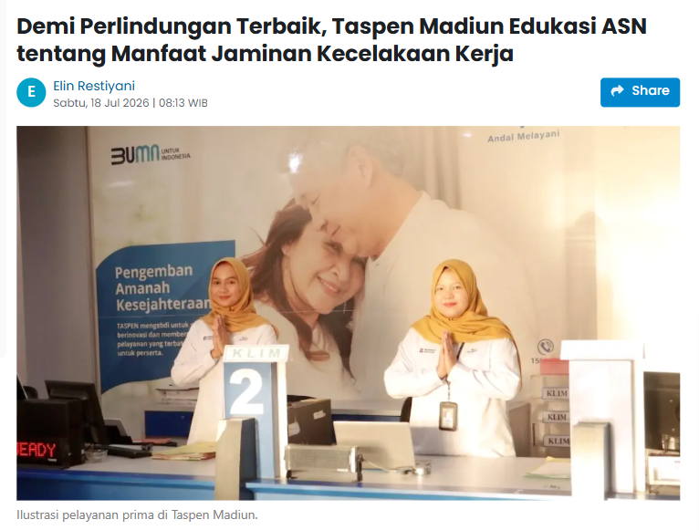 Demi Perlindungan Terbaik, Taspen Madiun Edukasi ASN tentang Manfaat Jaminan Kecelakaan Kerja