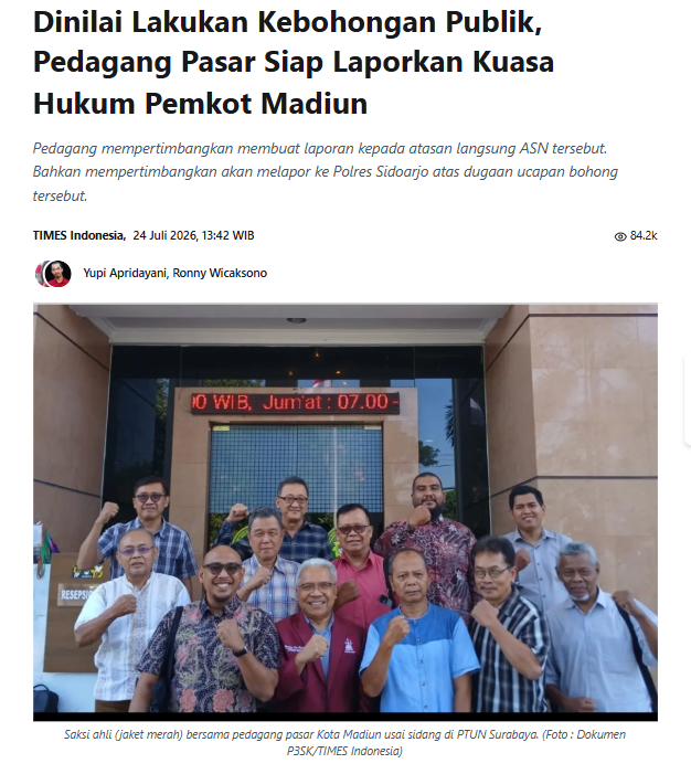 Dinilai Lakukan Kebohongan Publik, Pedagang Pasar Siap Laporkan Kuasa Hukum Pemkot Madiun