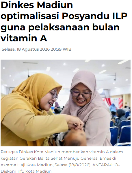 Dinkes Madiun optimalisasi Posyandu ILP guna pelaksanaan bulan vitamin A