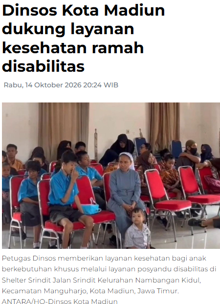 Dinsos Kota Madiun dukung layanan kesehatan ramah disabilitas