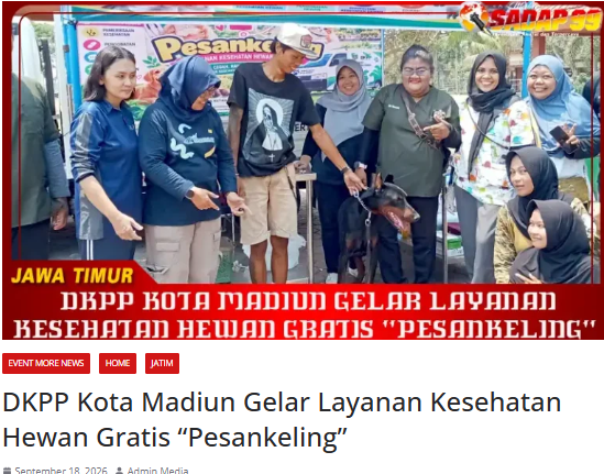 DKPP Kota Madiun Gelar Layanan Kesehatan Hewan Gratis “Pesankeling”