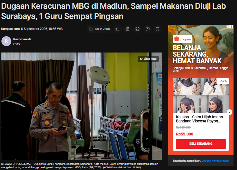 Dugaan Keracunan MBG di Madiun, Sampel Makanan Diuji Lab Surabaya, 1 Guru Sempat Pingsan