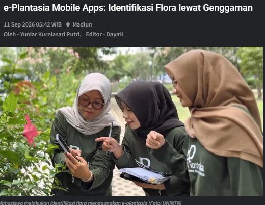 e-Plantasia Mobile Apps: Identifikasi Flora lewat Genggaman