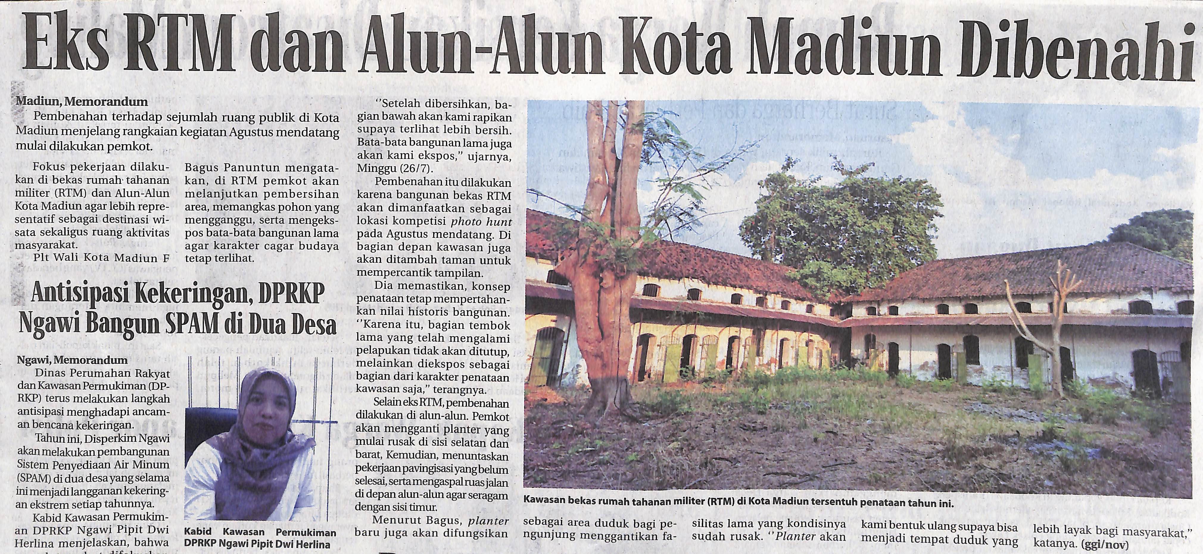 Eks RTM dan Alun-Alun Kota Madiun Dibenahi