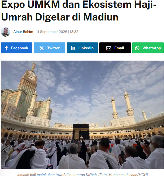 Expo UMKM dan Ekosistem Haji-Umrah Digelar di Madiun
