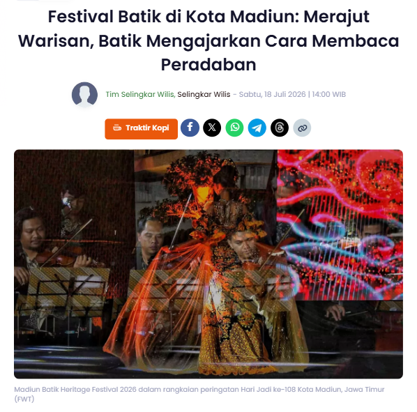Festival Batik di Kota Madiun: Merajut Warisan, Batik Mengajarkan Cara Membaca Peradaban