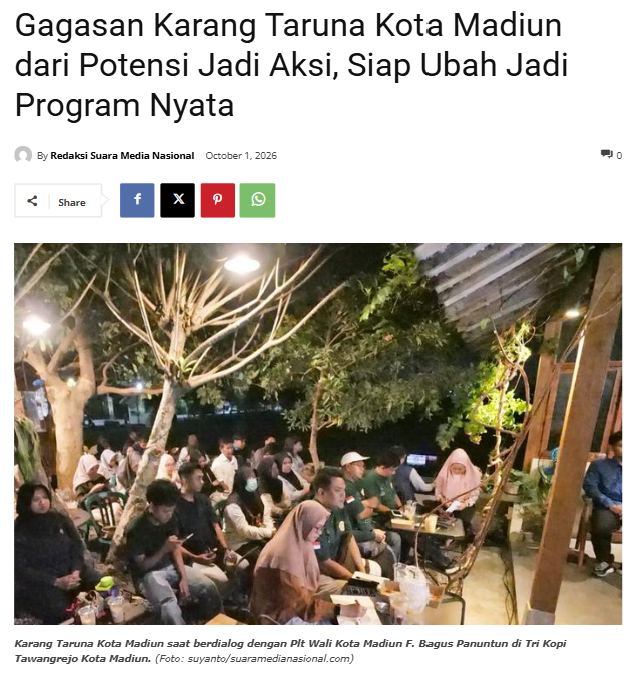Gagasan Karang Taruna Kota Madiun dari Potensi Jadi Aksi, Siap Ubah Jadi Program Nyata