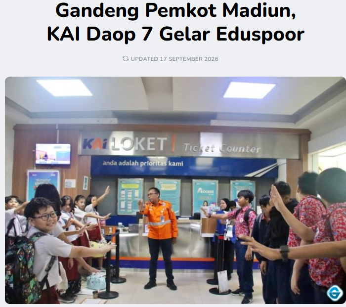 Gandeng Pemkot Madiun, KAI Daop 7 Gelar Eduspoor