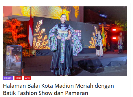 Halaman Balai Kota Madiun Meriah dengan Batik Fashion Show dan Pameran