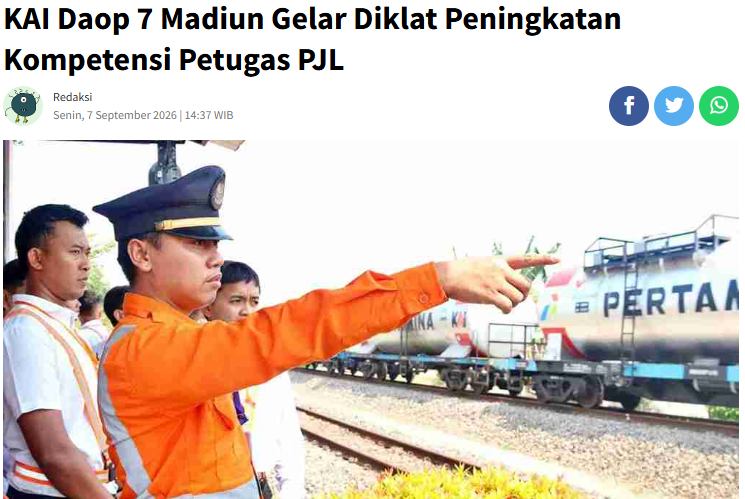 KAI Daop 7 Madiun Gelar Diklat Peningkatan Kompetensi Petugas PJL