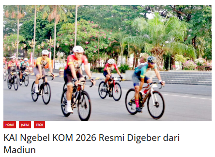 KAI Ngebel KOM 2026 Resmi Digeber dari Madiun