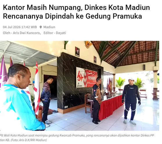 Kantor Masih Numpang, Dinkes Kota Madiun Rencananya Dipindah ke Gedung Pramuka