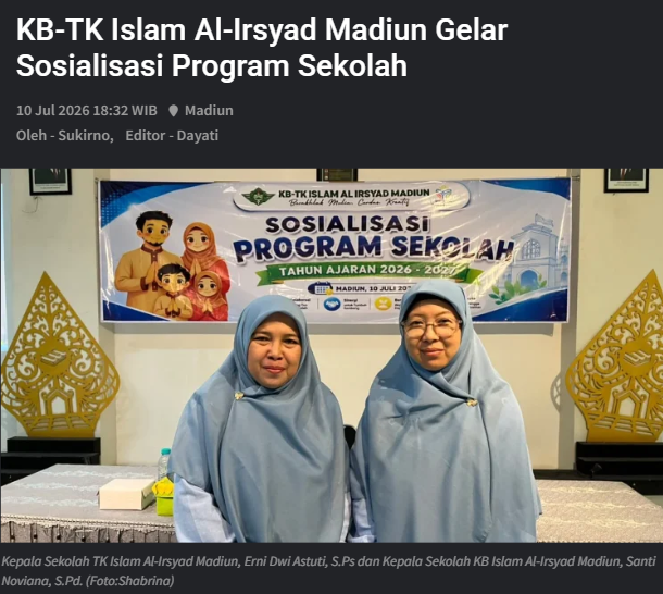 KB-TK Islam Al-Irsyad Madiun Gelar Sosialisasi Program Sekolah