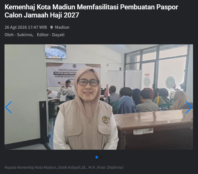 Kemenhaj Kota Madiun Memfasilitasi Pembuatan Paspor Calon Jamaah Haji 2027