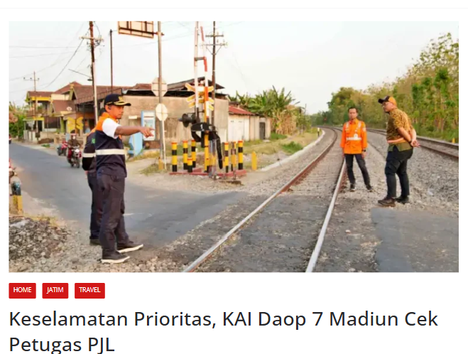 Keselamatan Prioritas, KAI Daop 7 Madiun Cek Petugas PJL