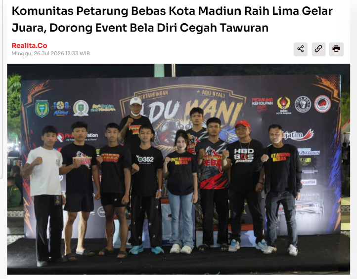 Komunitas Petarung Bebas Kota Madiun Raih Lima Gelar Juara, Dorong Event Bela Diri Cegah Tawuran