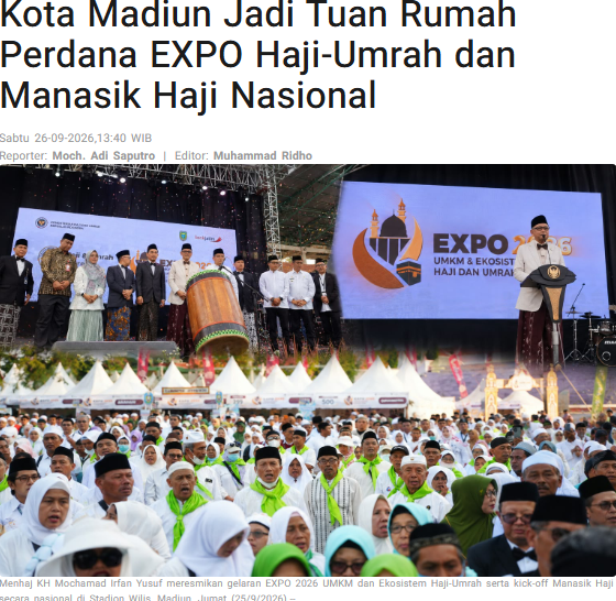 Kota Madiun Jadi Tuan Rumah Perdana EXPO Haji-Umrah dan Manasik Haji Nasional