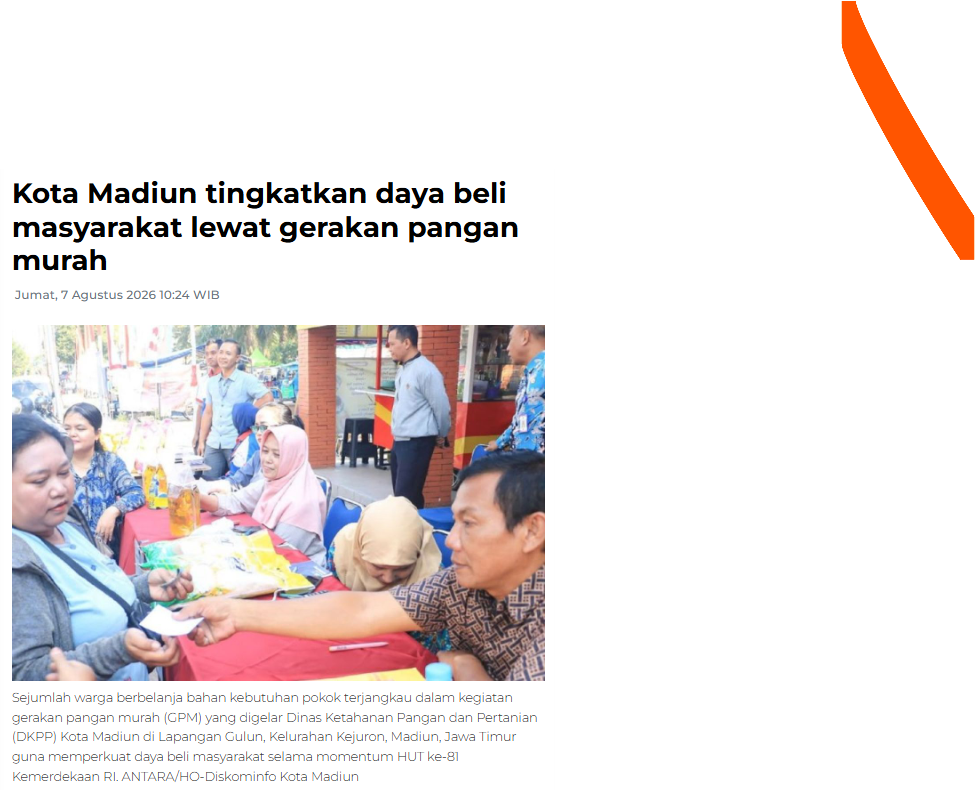 Kota Madiun tingkatkan daya beli masyarakat lewat gerakan pangan murah