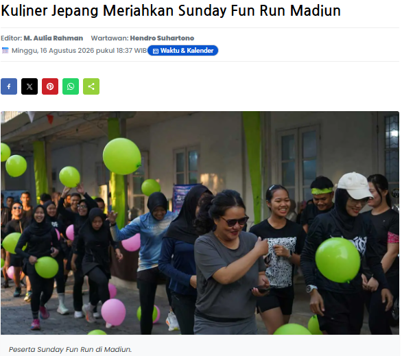 Kuliner Jepang Meriahkan Sunday Fun Run Madiun