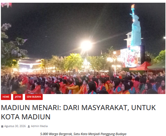 Madiun Menari: Dari Masyarakat, untuk Kota Madiun