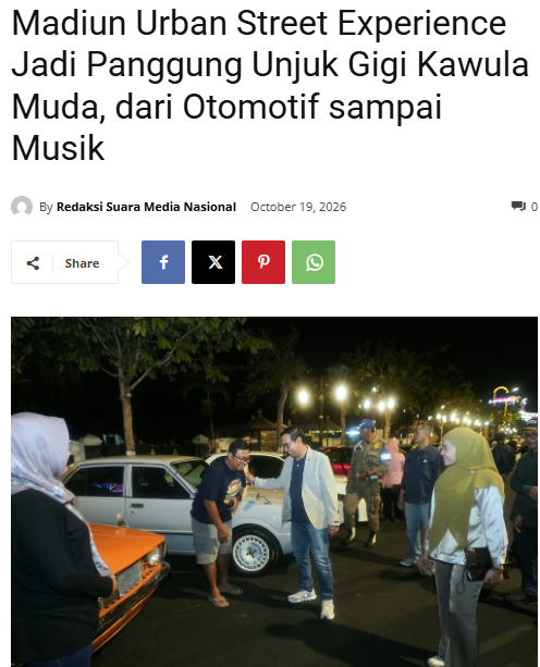 Madiun Urban Street Experience Jadi Panggung Unjuk Gigi Kawula Muda, dari Otomotif sampai Musik