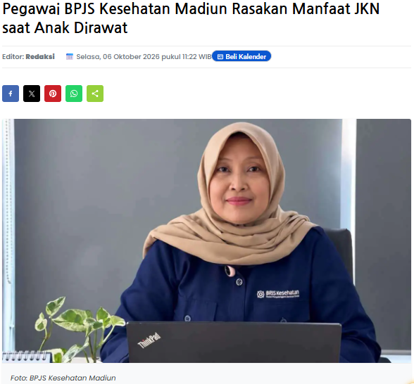 Pegawai BPJS Kesehatan Madiun Rasakan Manfaat JKN saat Anak Dirawat