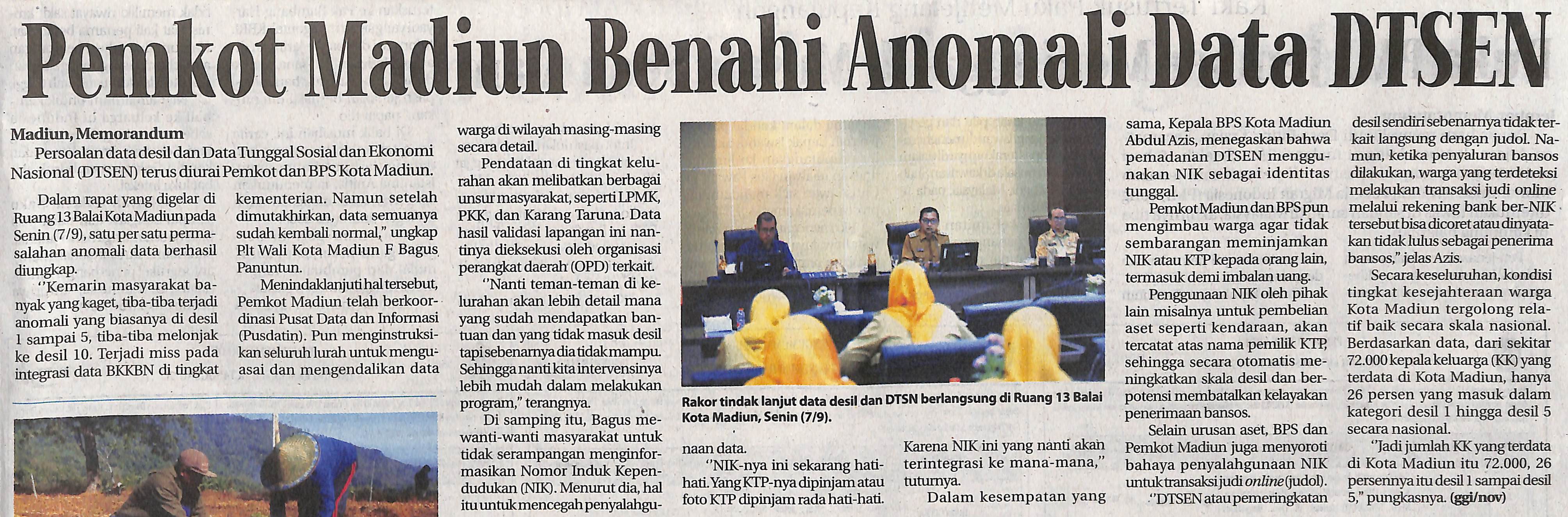 Pemkot Madiun Benahi Anomali Data DTSEN