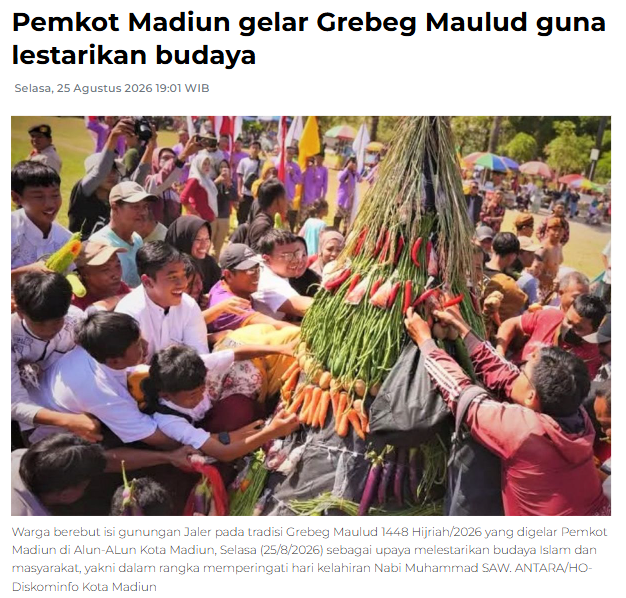 Pemkot Madiun gelar Grebeg Maulud guna lestarikan budaya
