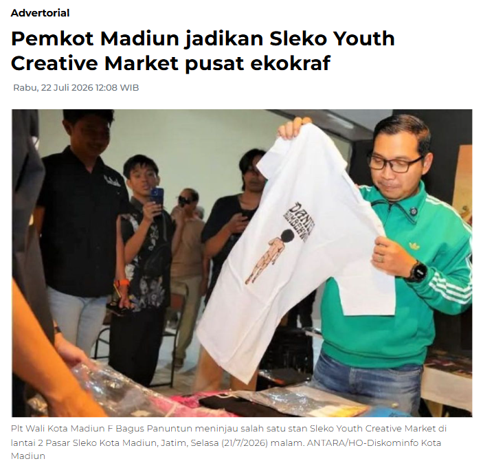 Pemkot Madiun jadikan Sleko Youth Creative Market pusat ekokraf