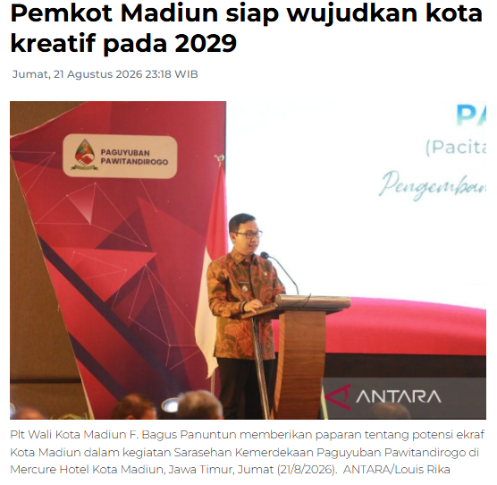 Pemkot Madiun siap wujudkan kota kreatif pada 2029