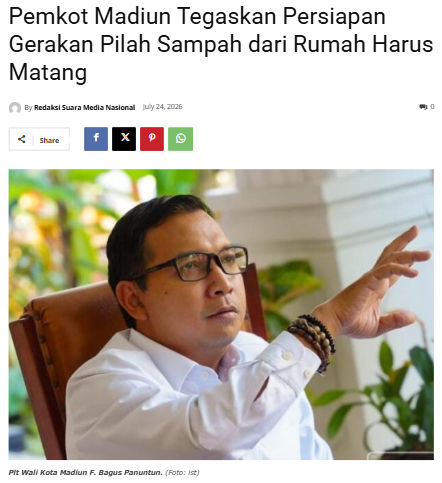 Pemkot Madiun Tegaskan Persiapan Gerakan Pilah Sampah dari Rumah Harus Matang