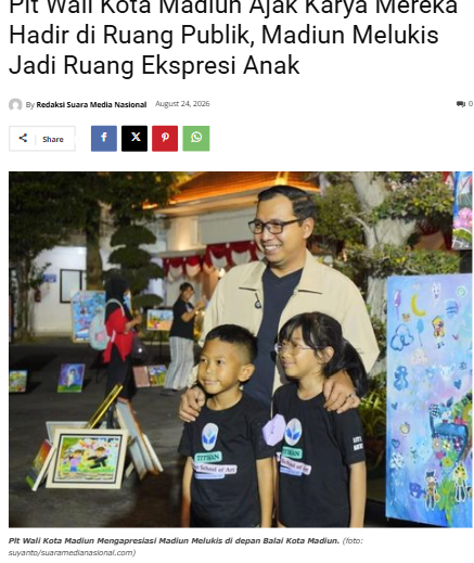 Plt Wali Kota Madiun Ajak Karya Mereka Hadir di Ruang Publik, Madiun Melukis Jadi Ruang Ekspresi Anak