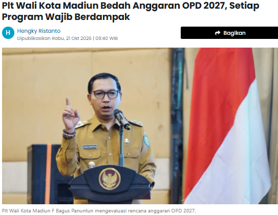 Plt Wali Kota Madiun Bedah Anggaran OPD 2027, Setiap Program Wajib Berdampak