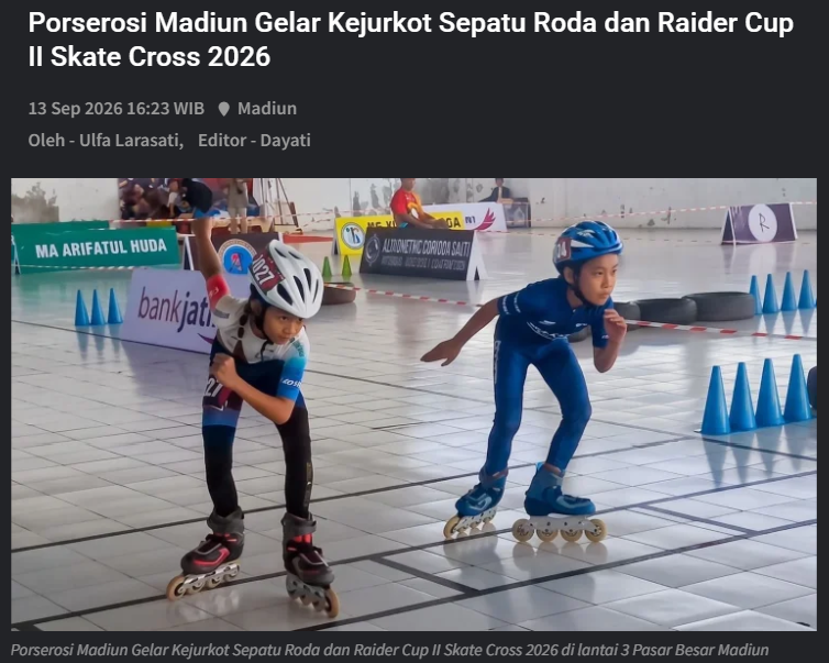 Porserosi Madiun Gelar Kejurkot Sepatu Roda dan Raider Cup II Skate Cross 2026