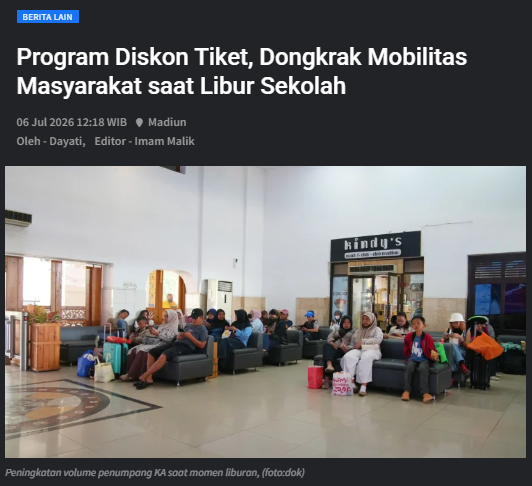 Program Diskon Tiket, Dongkrak Mobilitas Masyarakat saat Libur Sekolah