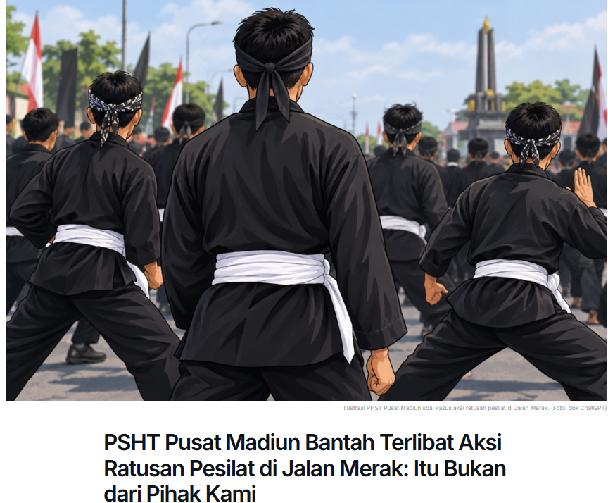 PSHT Pusat Madiun Bantah Terlibat Aksi Ratusan Pesilat di Jalan Merak: Itu Bukan dari Pihak Kami