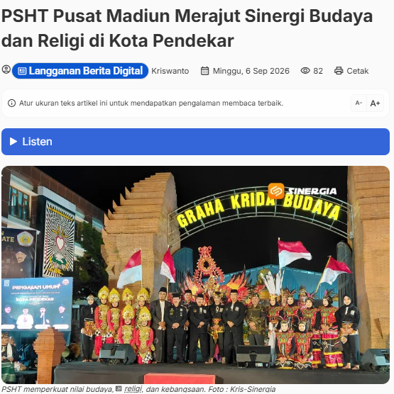 PSHT Pusat Madiun Merajut Sinergi Budaya dan Religi di Kota Pendekar